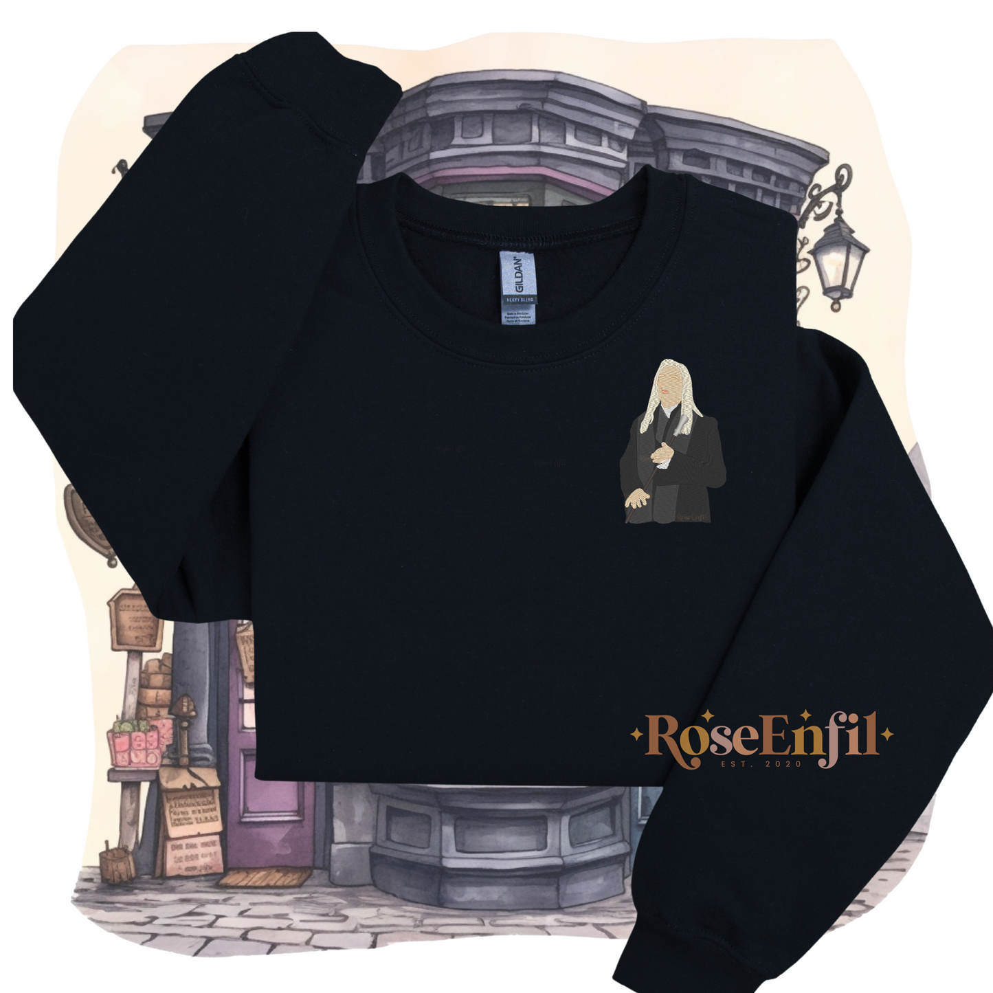 Portrait Lucius - Famille de sorciers - Broderie magique - Plusieurs couleurs