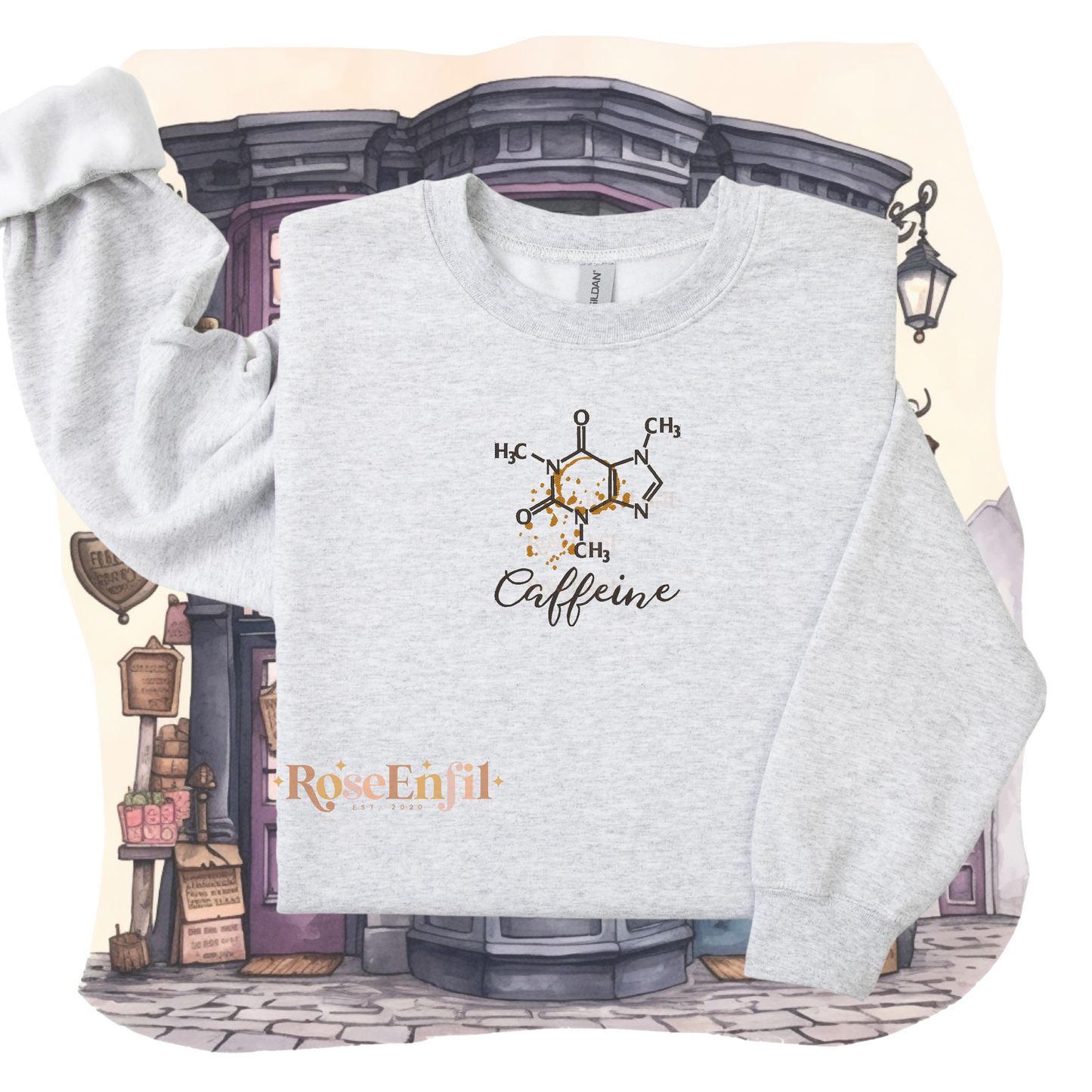 Molécule caféine - Broderie passion - Plusieurs couleurs