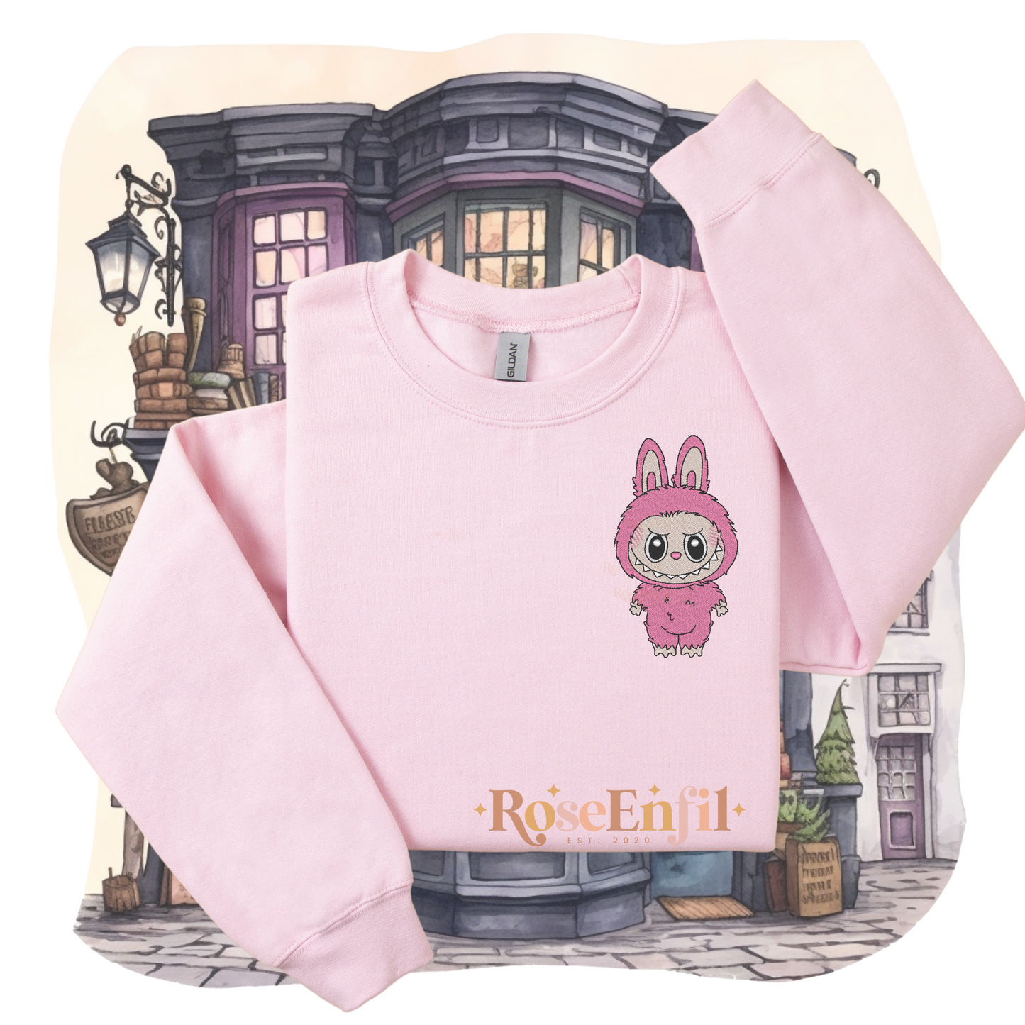 Mascotte mignonne (choix de couleur)- Collection broderie tendance - Plusieurs couleurs