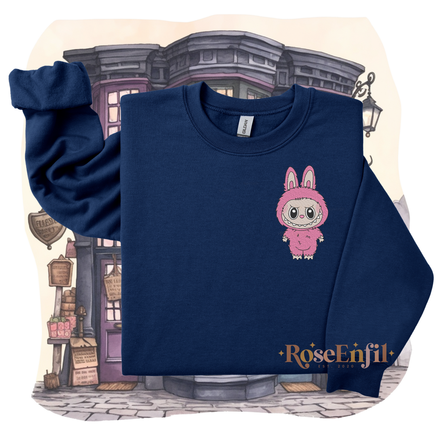 Mascotte mignonne (choix de couleur)- Collection broderie tendance - Plusieurs couleurs