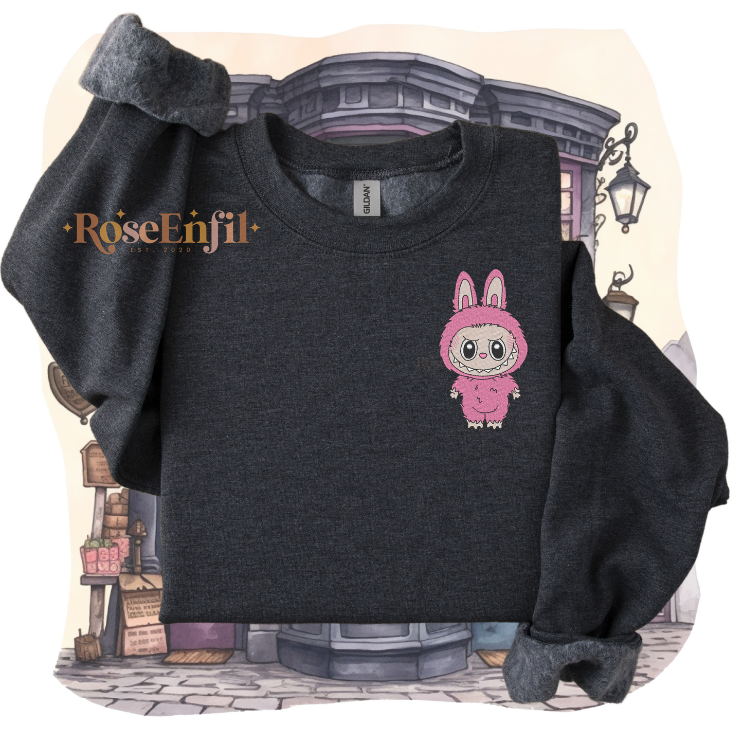 Mascotte mignonne (choix de couleur)- Collection broderie tendance - Plusieurs couleurs
