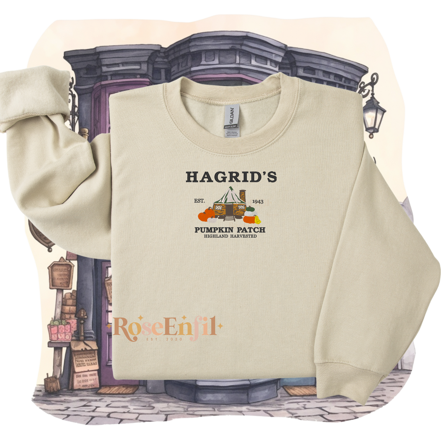 Champ de citrouille - Hagrid - Collection broderie magique automne - Plusieurs couleurs