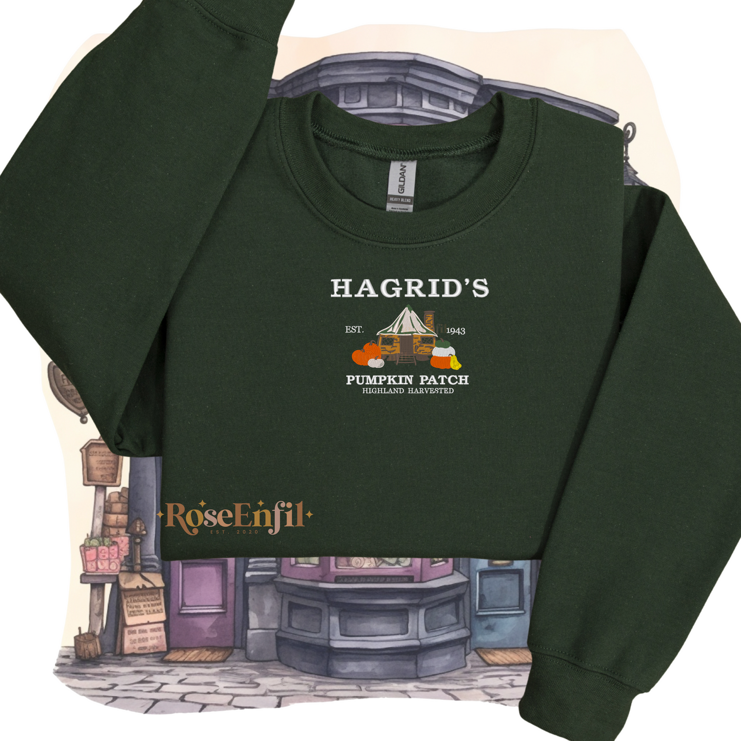 Champ de citrouille - Hagrid - Collection broderie magique automne - Plusieurs couleurs