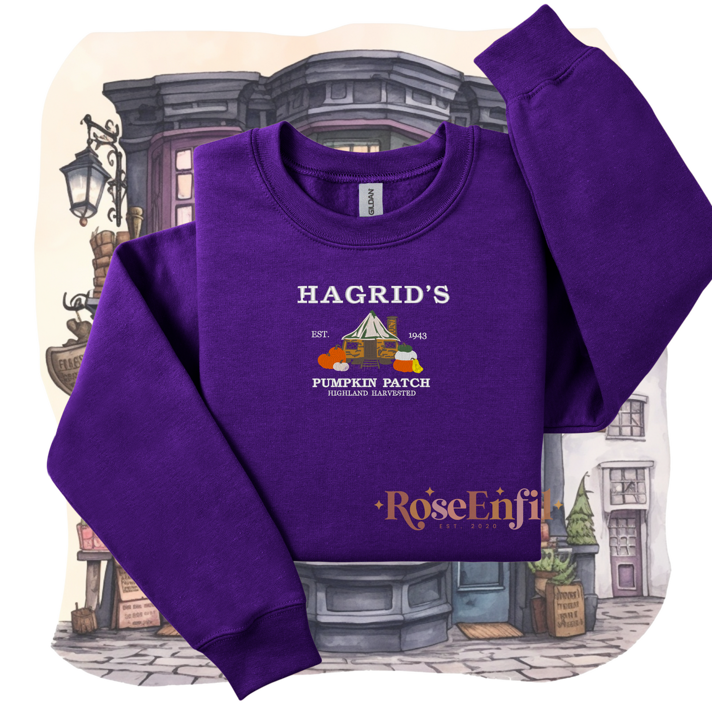 Champ de citrouille - Hagrid - Collection broderie magique automne - Plusieurs couleurs