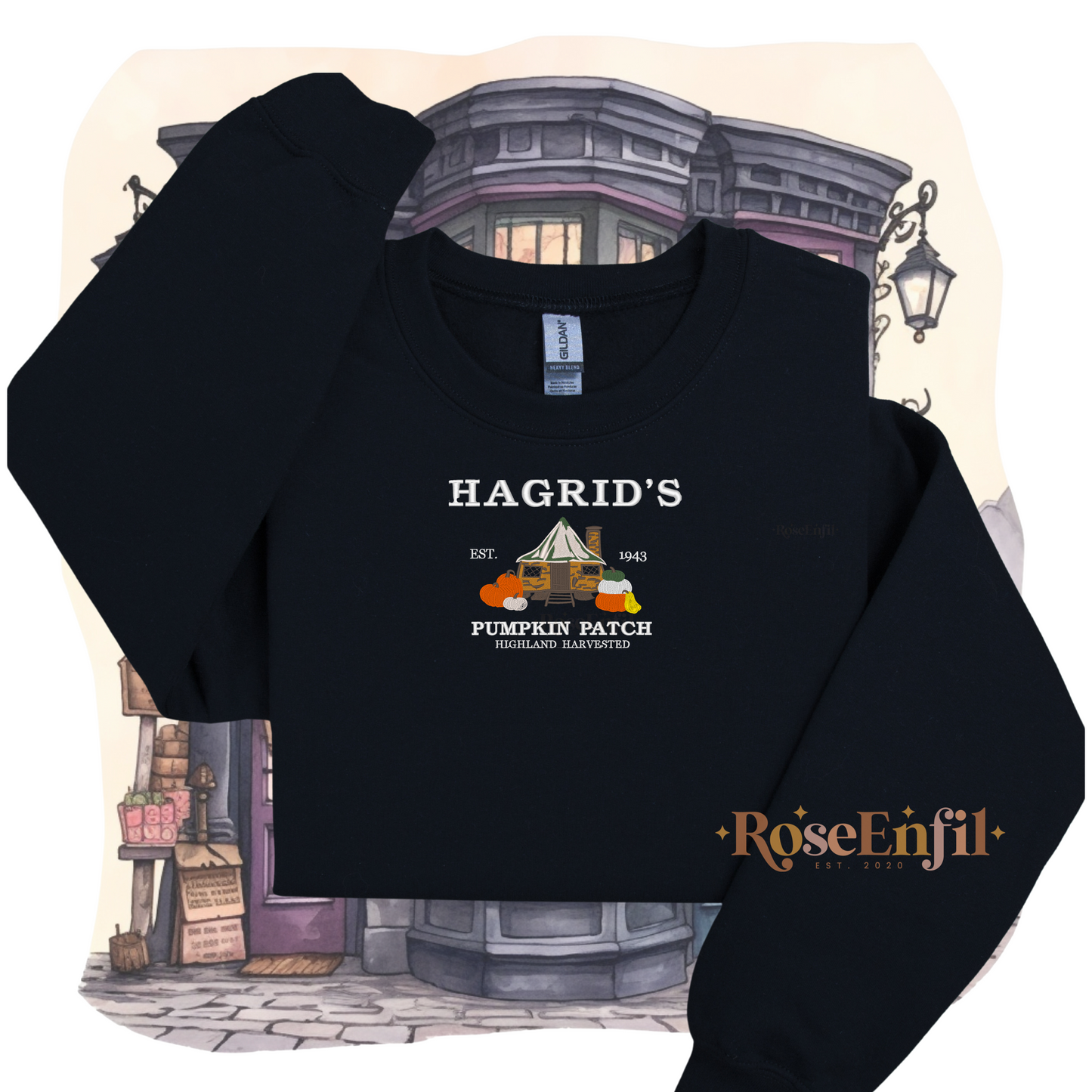 Champ de citrouille - Hagrid - Collection broderie magique automne - Plusieurs couleurs