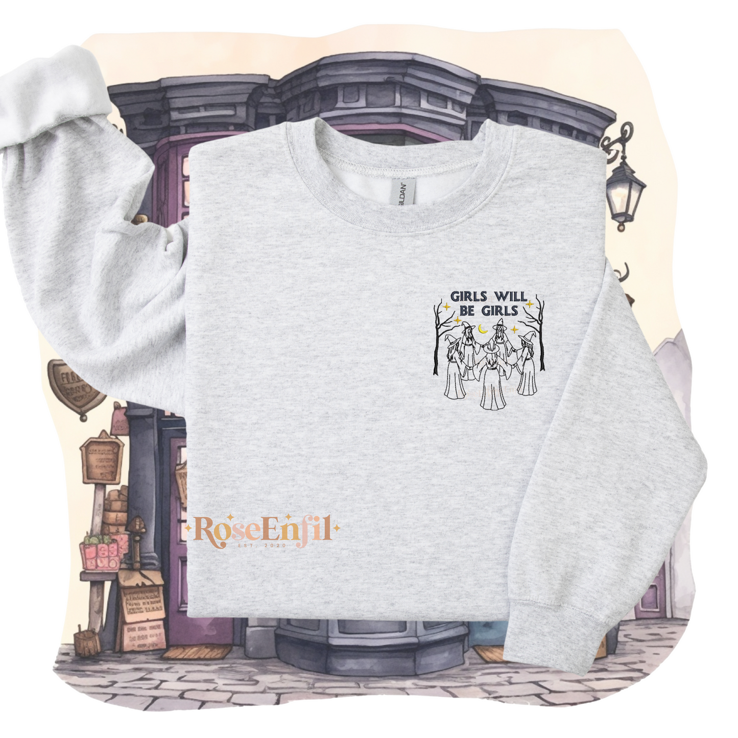 Les filles seront des filles v2 - Collection broderie spooky - Plusieurs couleurs