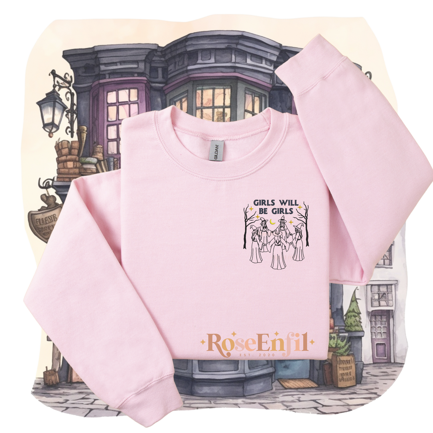 Les filles seront des filles v2 - Collection broderie spooky - Plusieurs couleurs