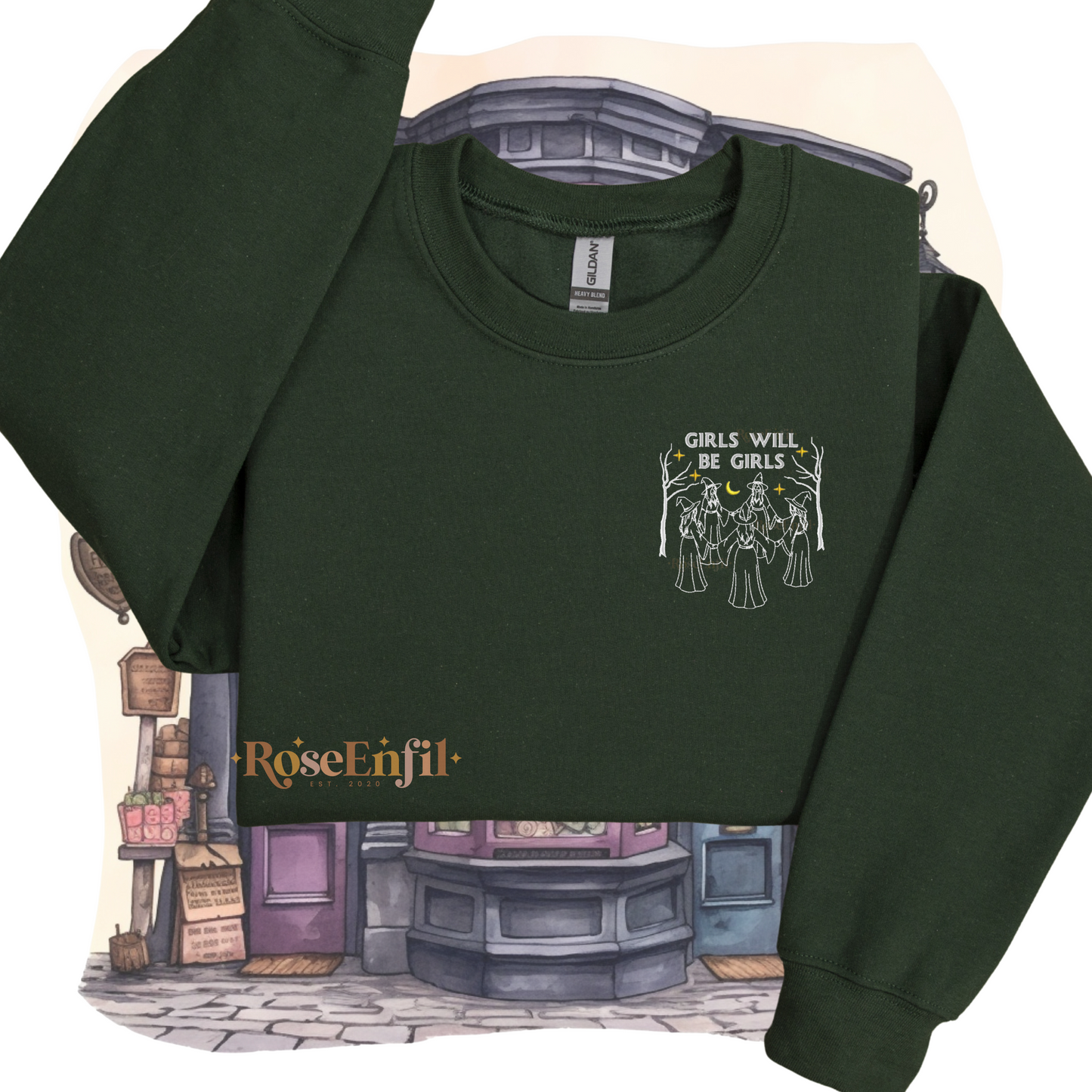 Les filles seront des filles v2 - Collection broderie spooky - Plusieurs couleurs