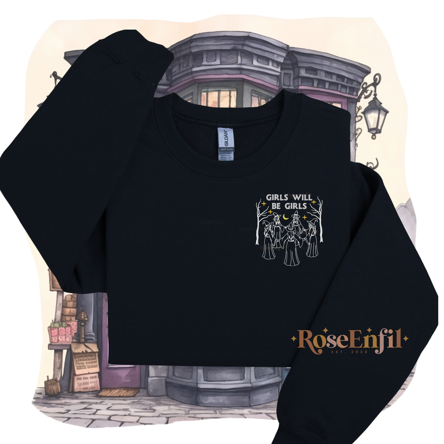 Les filles seront des filles v2 - Collection broderie spooky - Plusieurs couleurs