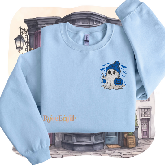 Eagle House Ghost (Knowledge) - Magical and Halloween Embroidery Collection (Autumn and Spooky) - Multiple Colors