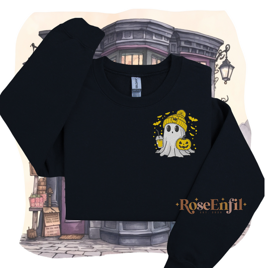 Badger House Ghost (Loyalty) - Magical and Halloween Embroidery Collection (Autumn and Spooky) - Multiple Colors