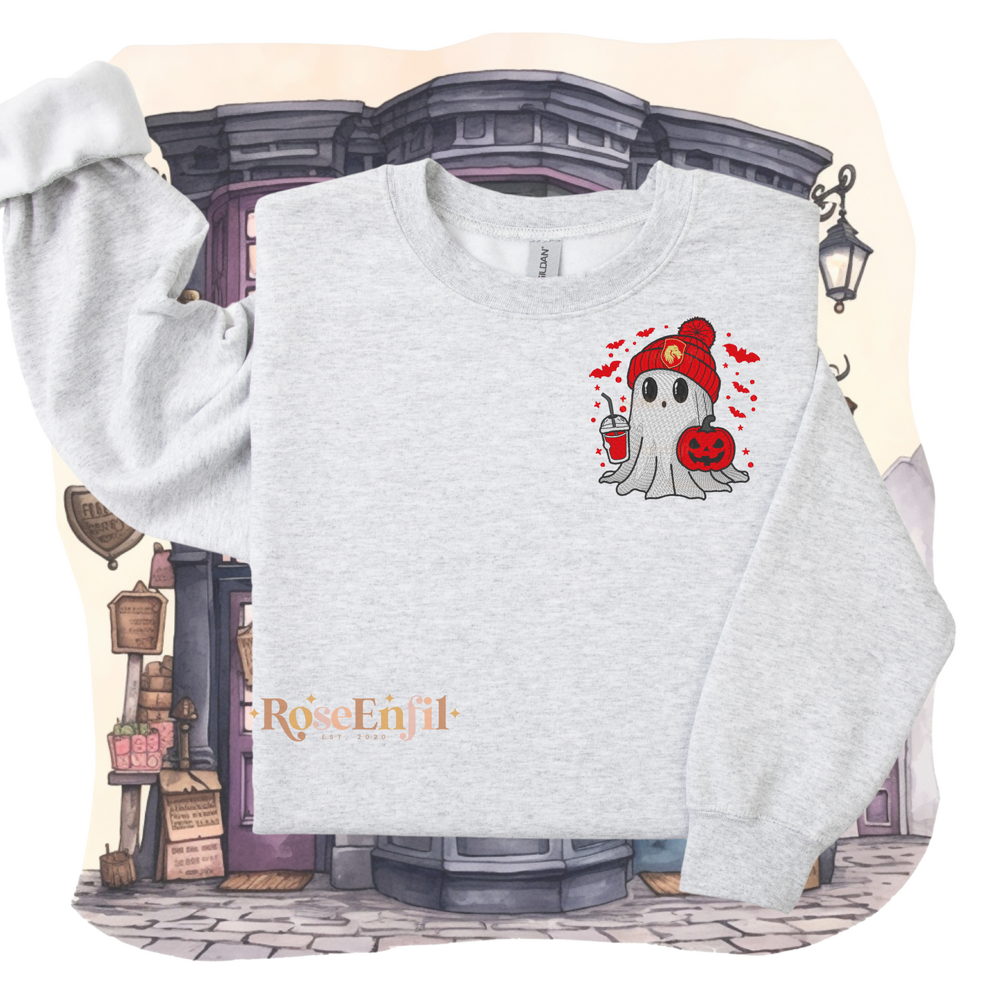 Fantôme maison du lion (Courage) - Collection broderie magique et Halloween (automne et spooky) - Plusieurs couleurs