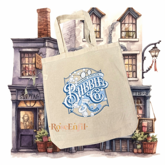 Bathroom's ghost  - PRINTED cream bag