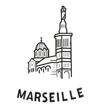 Commande personnalisée -  Marseille - Crewneck Noir - Small