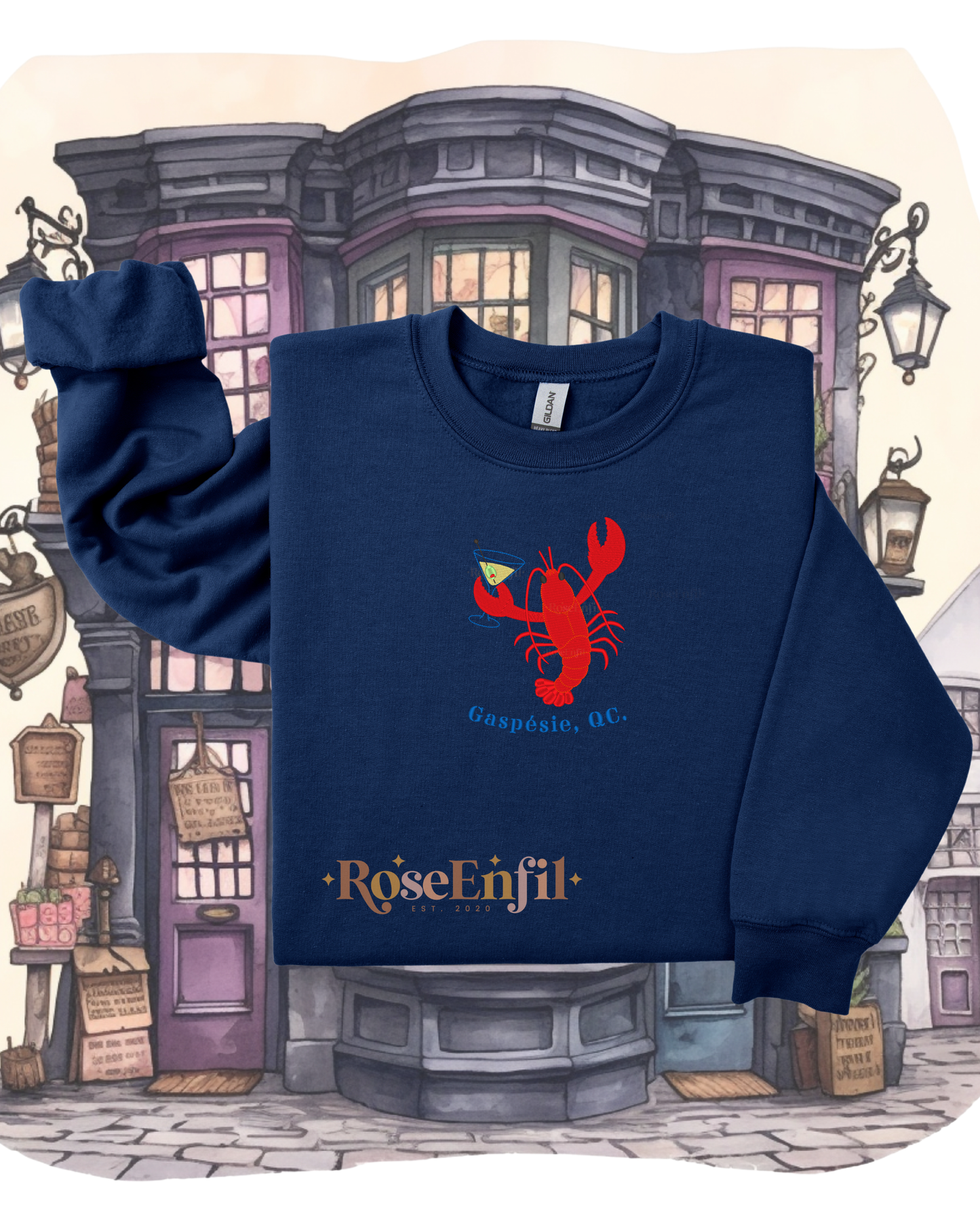 Homard (Gaspésie )-  Collection broderie de nos régions QC - Canada -  Plusieurs couleurs