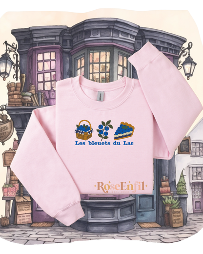 Les bleuets du Lac – "Embroidery from Our Regions" Collection (QC, Canada) – Multiple colors (Crewneck only)
