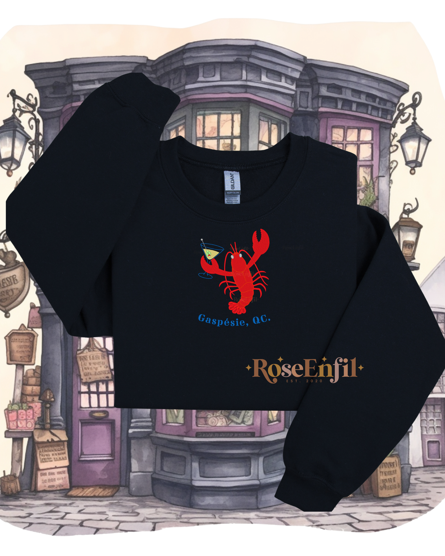 Homard (Gaspésie )-  Collection broderie de nos régions QC - Canada -  Plusieurs couleurs