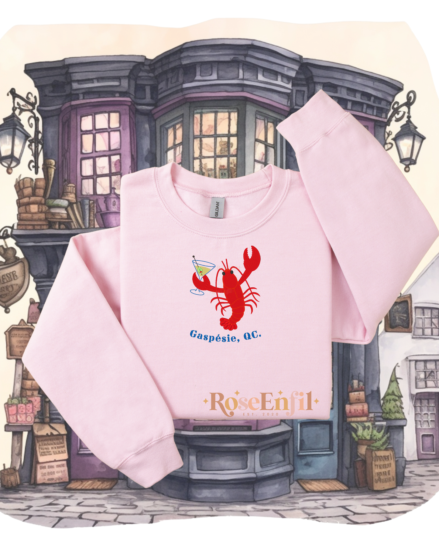 Homard (Gaspésie )-  Collection broderie de nos régions QC - Canada -  Plusieurs couleurs