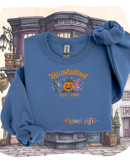 La ville d'halloween - Collection Halloween Vintage  - Plusieurs couleurs