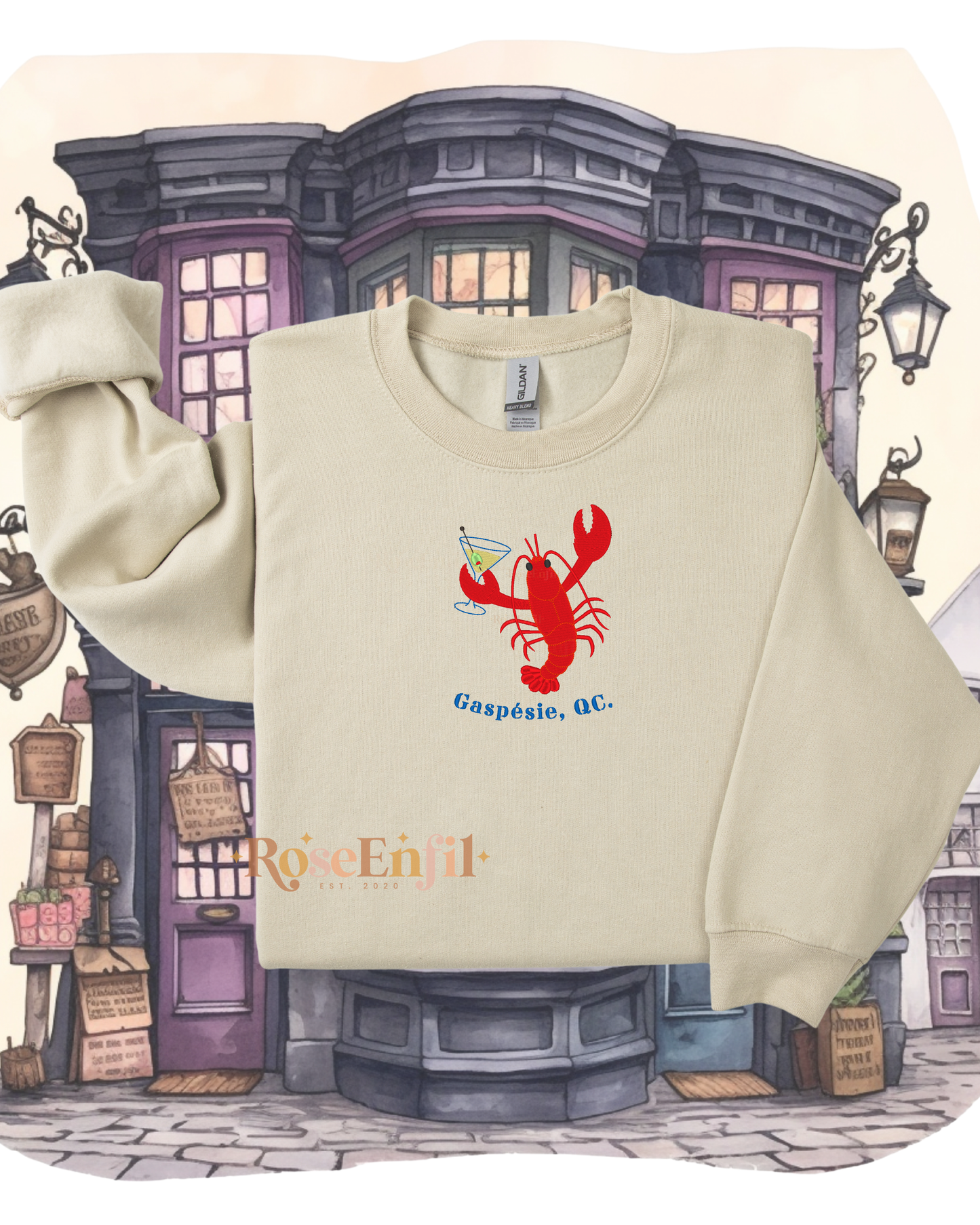 Homard (Gaspésie )-  Collection broderie de nos régions QC - Canada -  Plusieurs couleurs