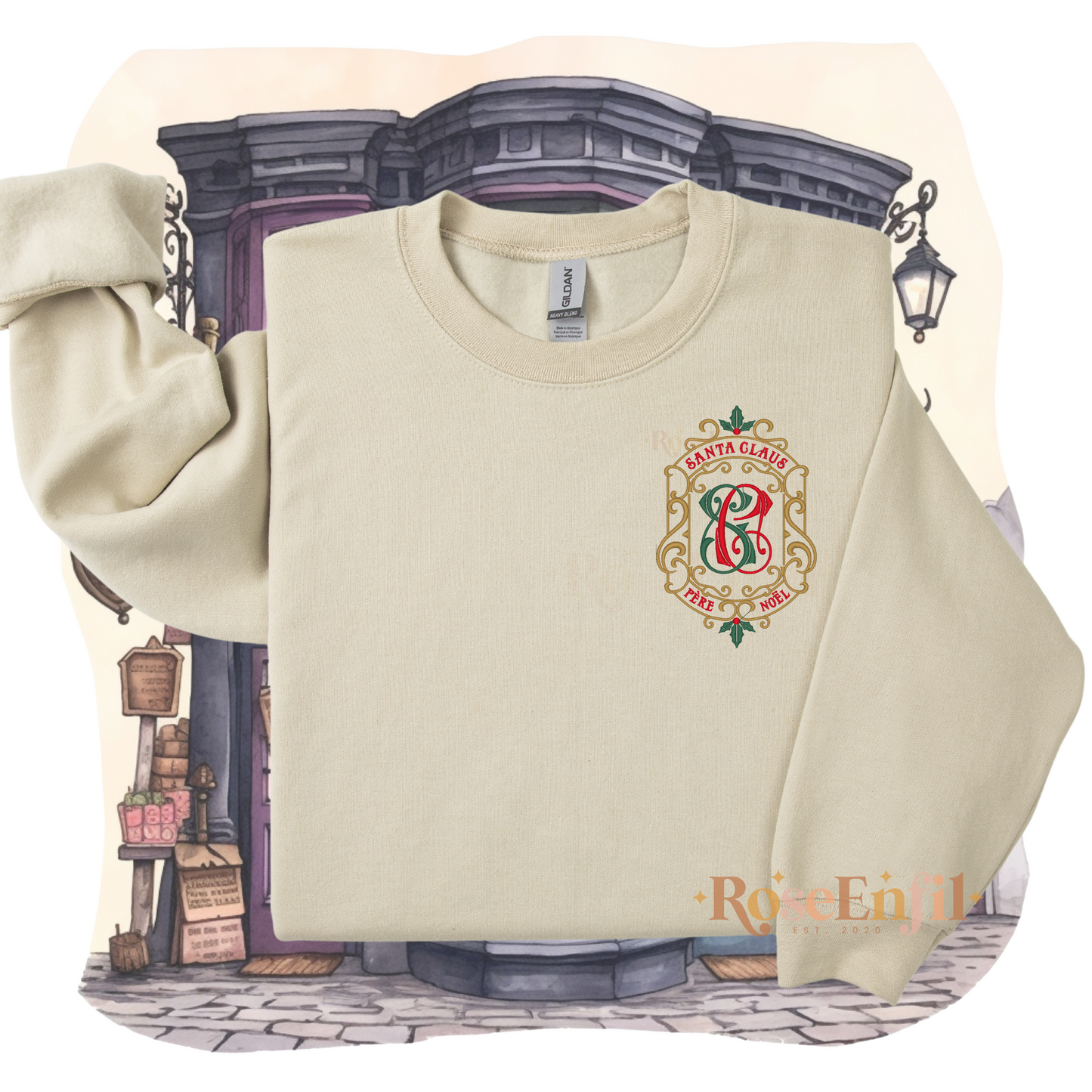 Le père noël - Monogramme  - Collection Noël Nostalgie (broderie) - Plusieurs couleurs