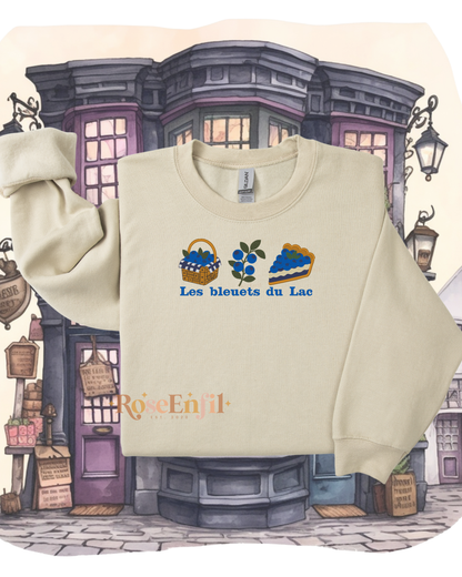 Les bleuets du Lac – "Embroidery from Our Regions" Collection (QC, Canada) – Multiple colors (Crewneck only)

