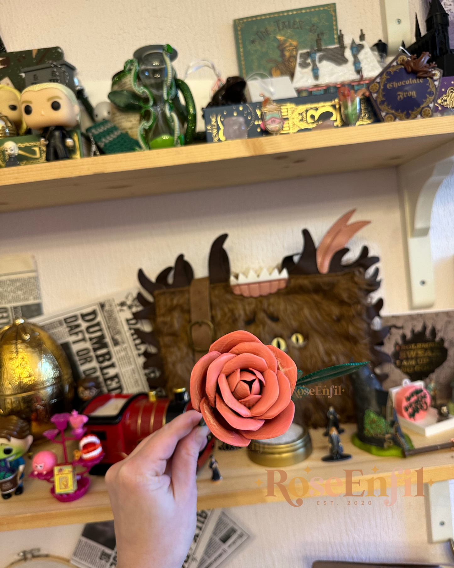 Rose décorative - Collection décor - Impression 3D - Plusieurs couleurs