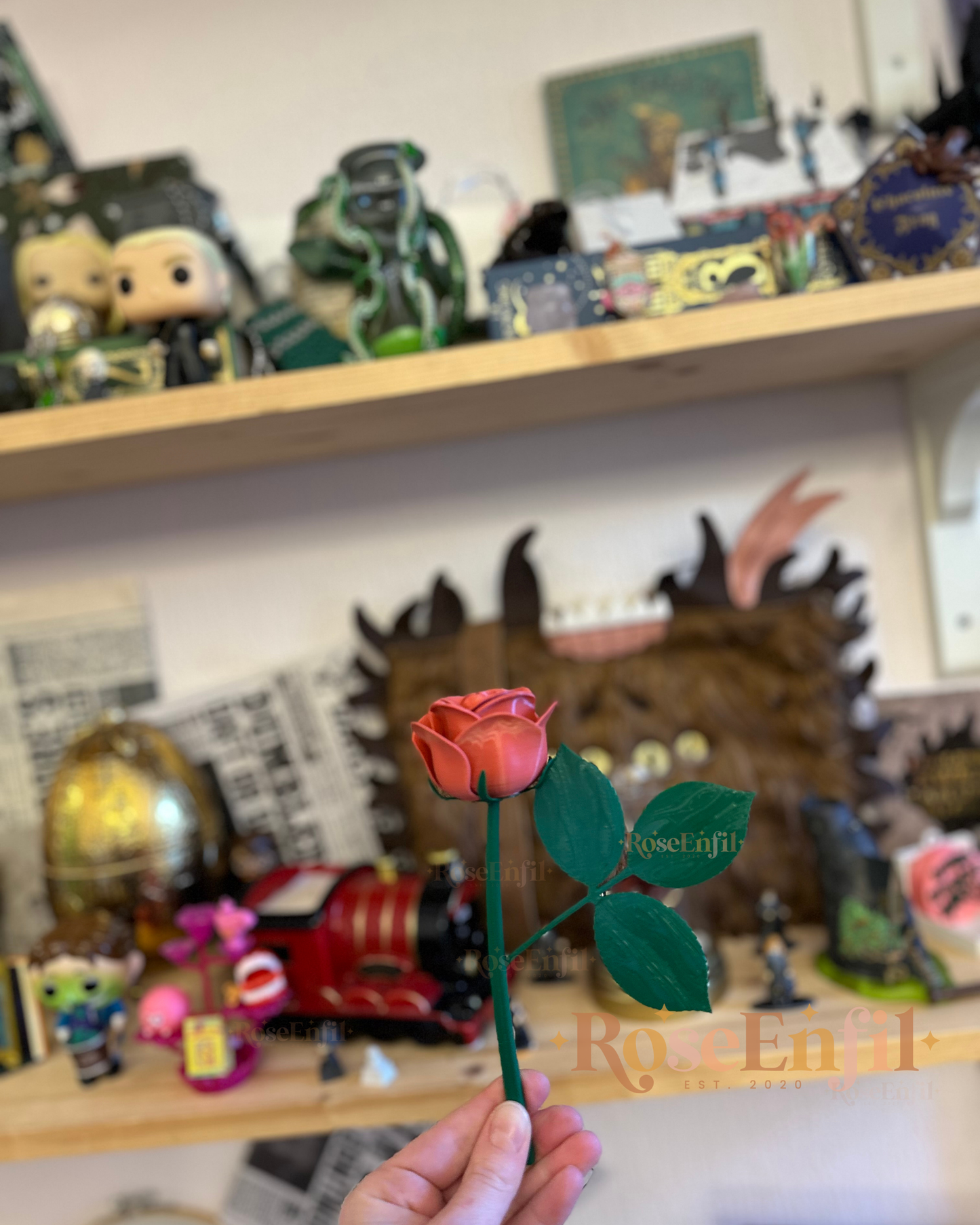 Rose décorative - Collection décor - Impression 3D - Plusieurs couleurs