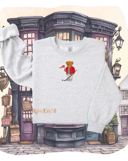 Cute Hockey Bear Montreal – "Regions of Quebec" Embroidery Collection – Canada – Multiple colors (crewneck only)
