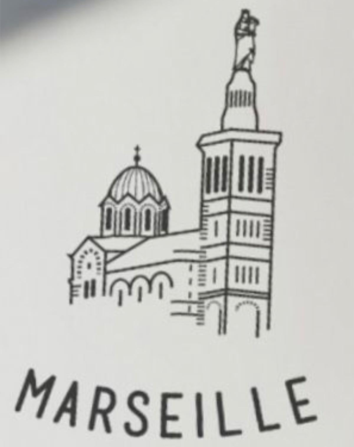 Commande personnalisée -  Marseille - Crewneck Noir - Small
