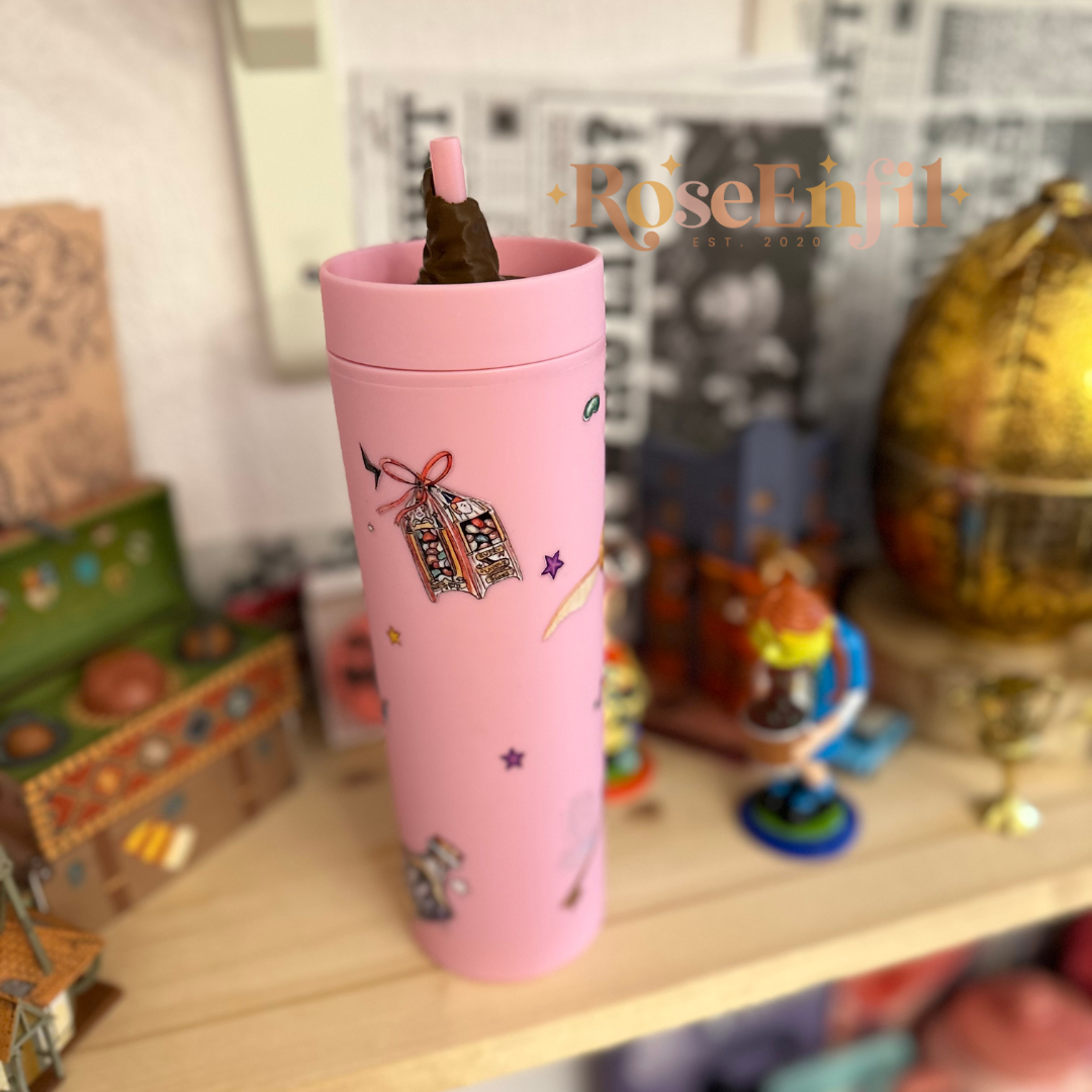 Symboles magiques ✨ Tumbler de couleur rose