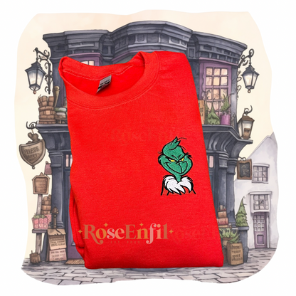 Grincheux vert - Broderie Nostalgie Noël classique  - Plusieurs Couleurs