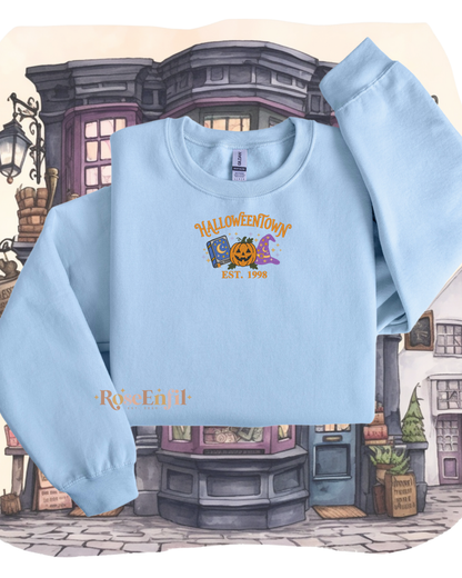 La ville d'halloween - Collection Halloween Vintage  - Plusieurs couleurs