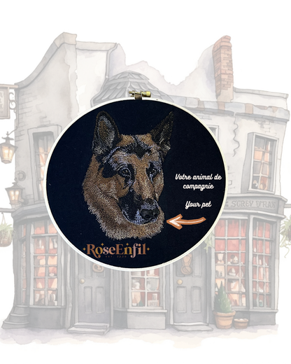 Broderie d'un animal de compagnie  - Collection broderie famille - Plusieurs couleurs