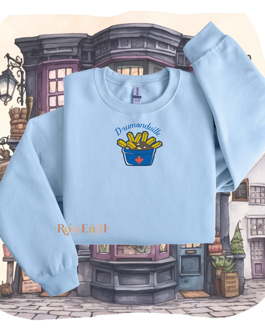 Poutine Drummondville-  Collection broderie de nos régions QC - Canada -  Plusieurs couleurs