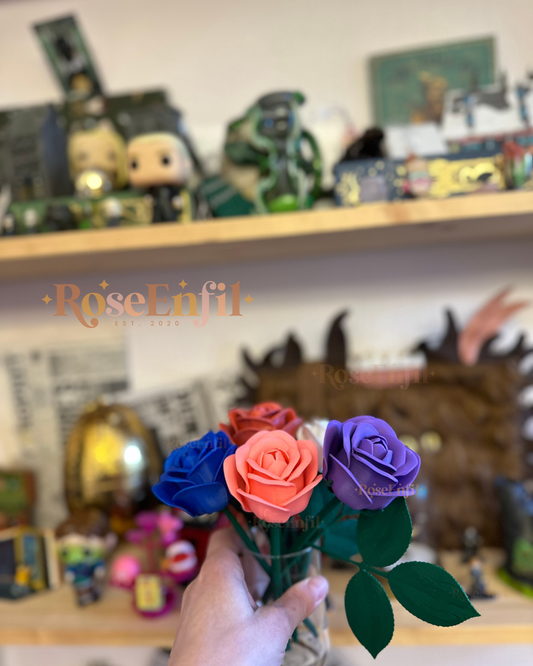 Rose décorative - Collection décor - Impression 3D - Plusieurs couleurs