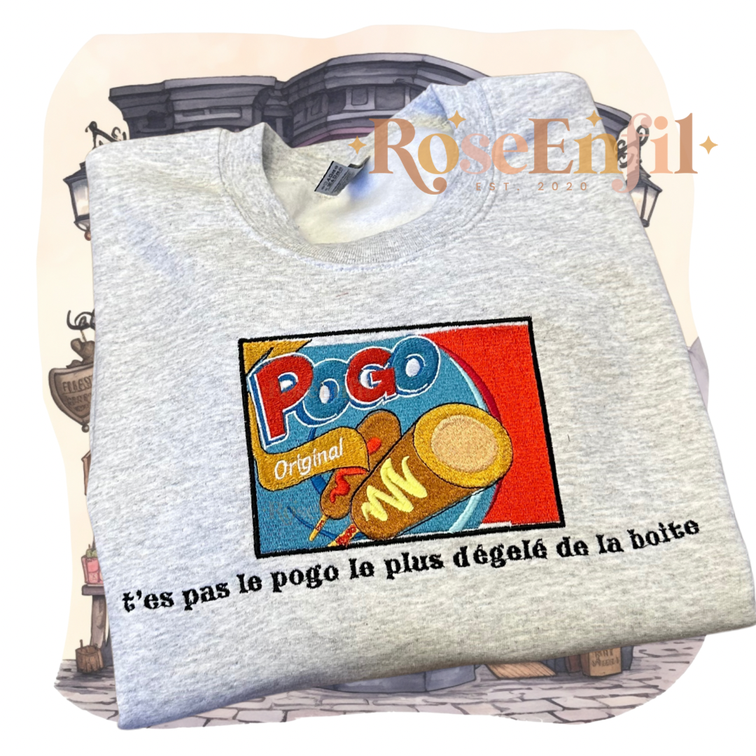 T’es pas le plus degelé de la boite - QC / Canada broderie humour / plusieurs couleurs crewneck