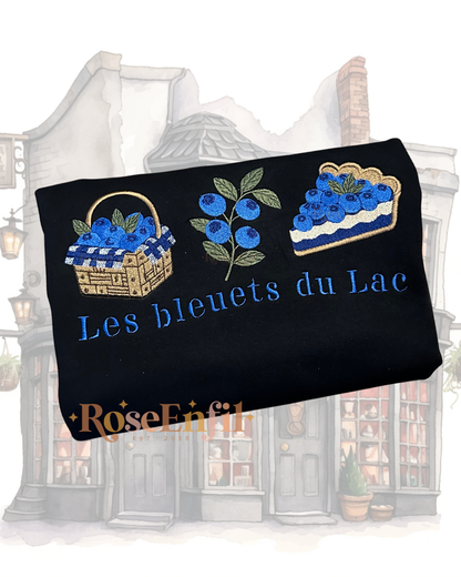 Les bleuets du Lac – "Embroidery from Our Regions" Collection (QC, Canada) – Multiple colors (Crewneck only)
