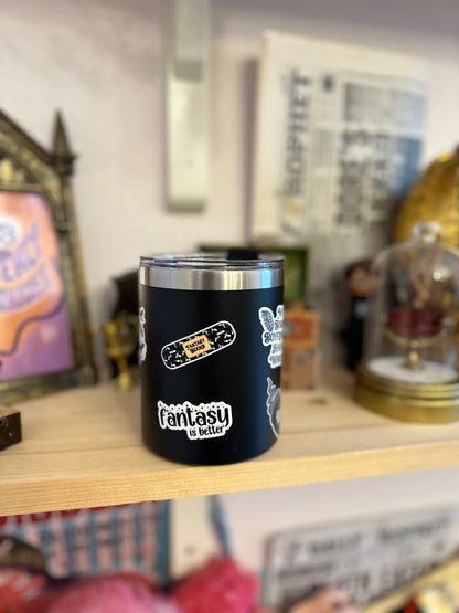 Fantasy Reader - Book Collection -  Stainless Steel Mug - 12 Oz