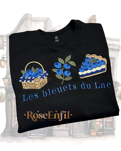 Les bleuets du Lac – "Embroidery from Our Regions" Collection (QC, Canada) – Multiple colors (Crewneck only)
