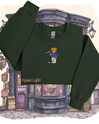 Cute Hockey Bear Chicoutimi – "Regions of Quebec" Embroidery Collection – Canada – Multiple colors (crewneck only)
