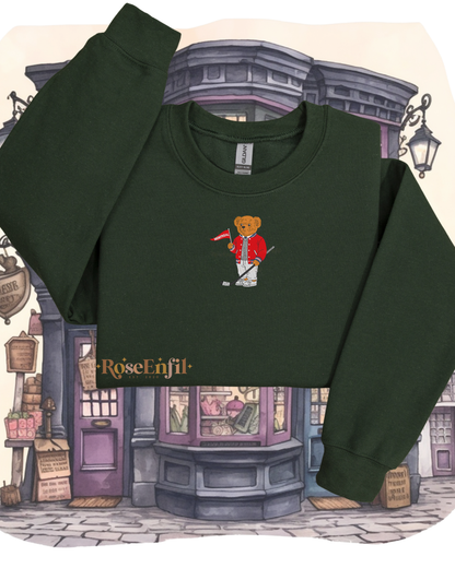 Cute Hockey Bear Montreal – "Regions of Quebec" Embroidery Collection – Canada – Multiple colors (crewneck only)
