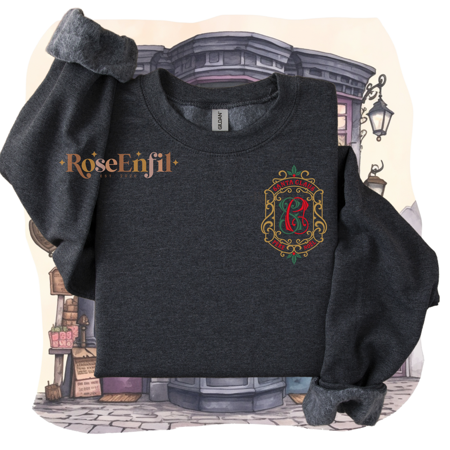 Le père noël - Monogramme  - Collection Noël Nostalgie (broderie) - Plusieurs couleurs