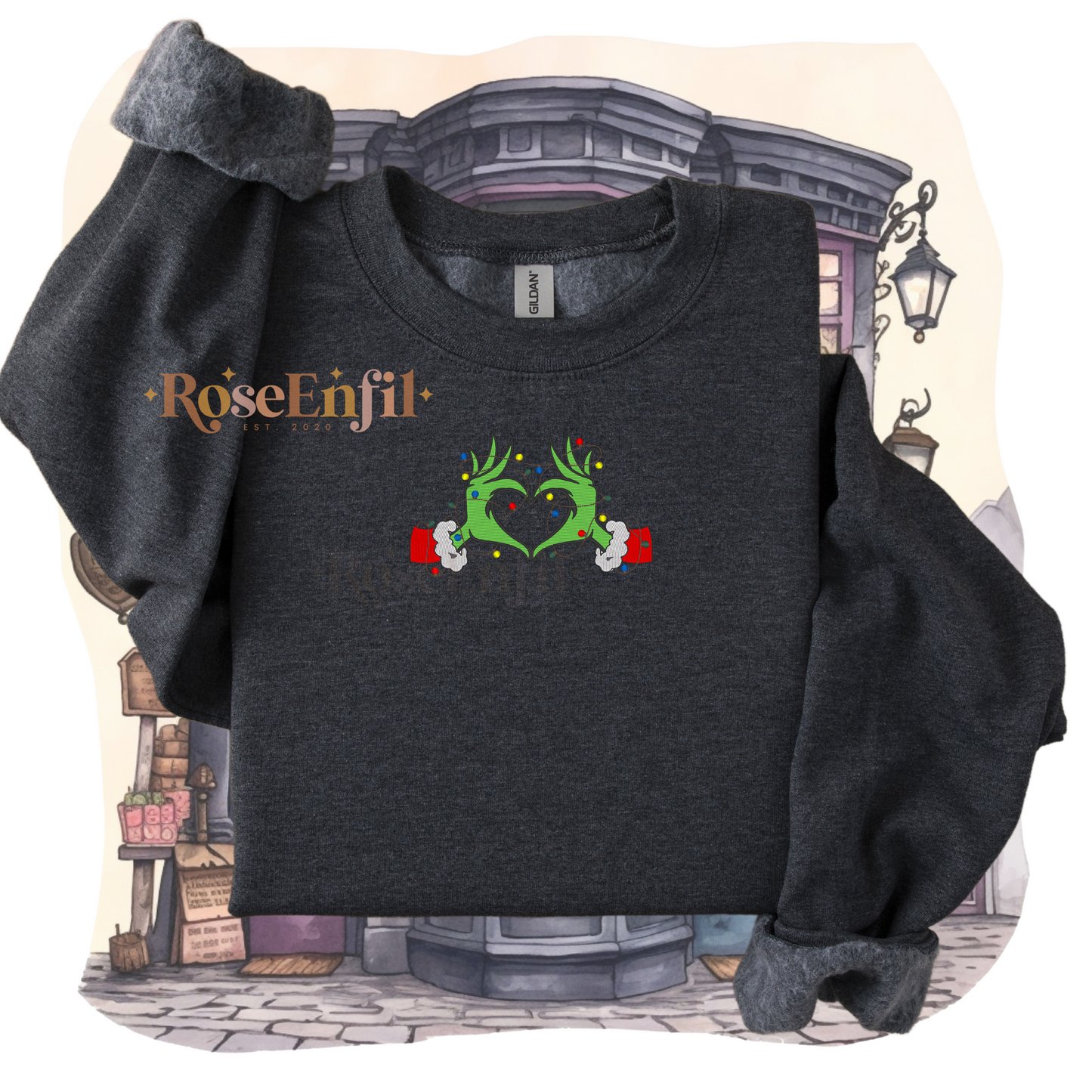 Grincheux - Noël - Coeur de lumières - Plusieurs couleurs