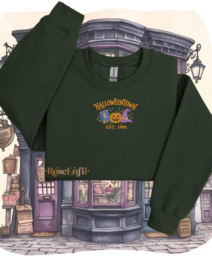 La ville d'halloween - Collection Halloween Vintage  - Plusieurs couleurs