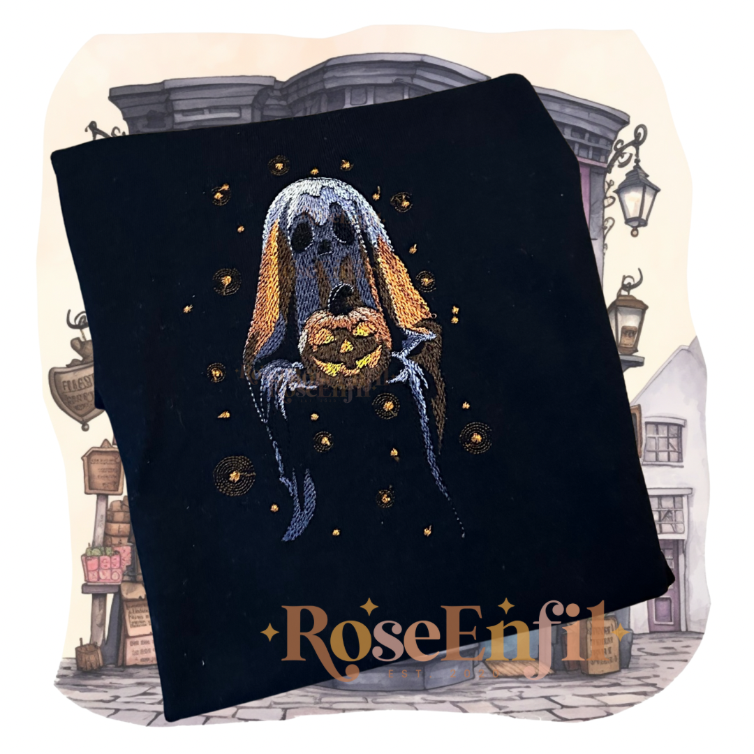 Fantôme - Collection Spooky - Broderie magique - Noir seulement