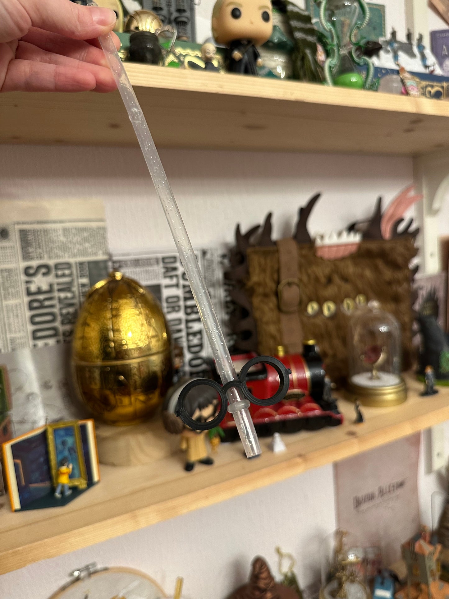 Décoration de paille - Lunettes noires Harry