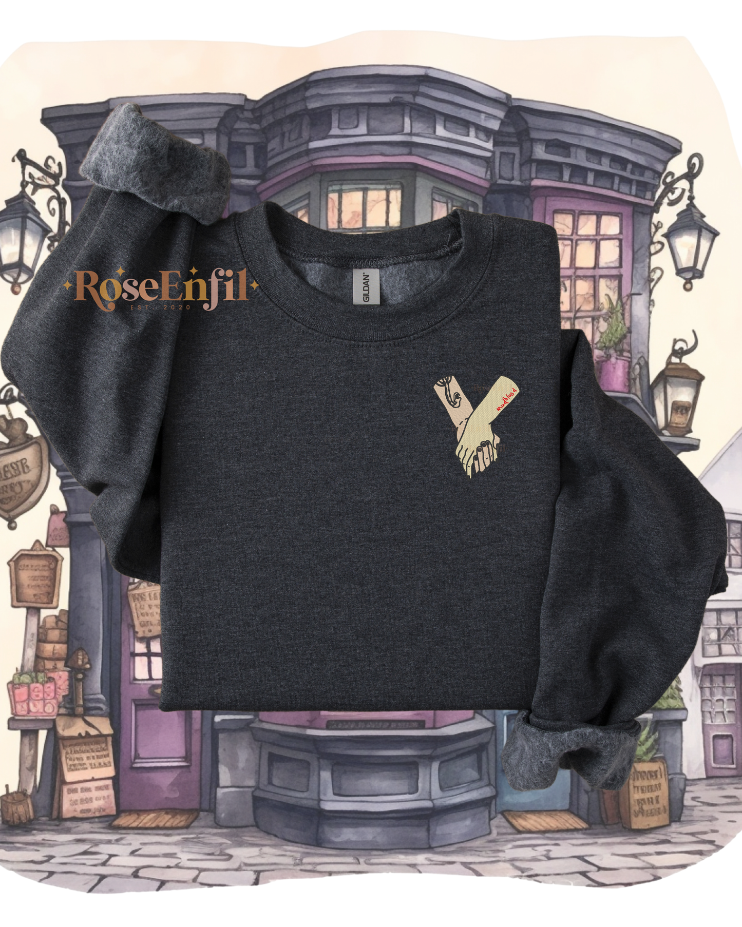 Dramione fanfiction (hand with tattoo and hand with scar) - Harry Potter magical collection - Embroidery (multiple colors)
