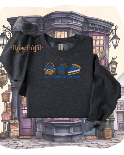 Les bleuets du Lac – "Embroidery from Our Regions" Collection (QC, Canada) – Multiple colors (Crewneck only)
