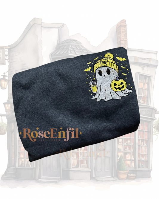 Badger House Ghost (Loyalty) - Magical and Halloween Embroidery Collection (Autumn and Spooky) - Multiple Colors
